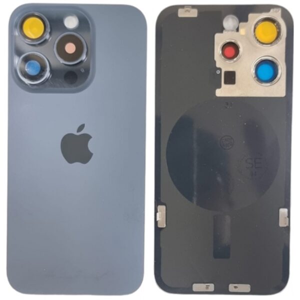 Tapa iphone 15 Pro  Con Soporte  Titanio Azul