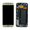 Pantalla S6 Edge Original Dorada Chasis Intermedio
