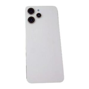 Tapa Redmi 12 4G  Plata  Con Lente