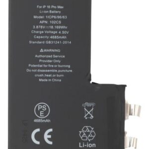 Bateria iPhone 16 Pro Max NO Flex NO Chip